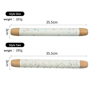 Factory Selling Non Stick Baking Fondant Mini Pizza Dough Roller Baking Utensils Silicone Rolling Pin Professional Rolling Pin