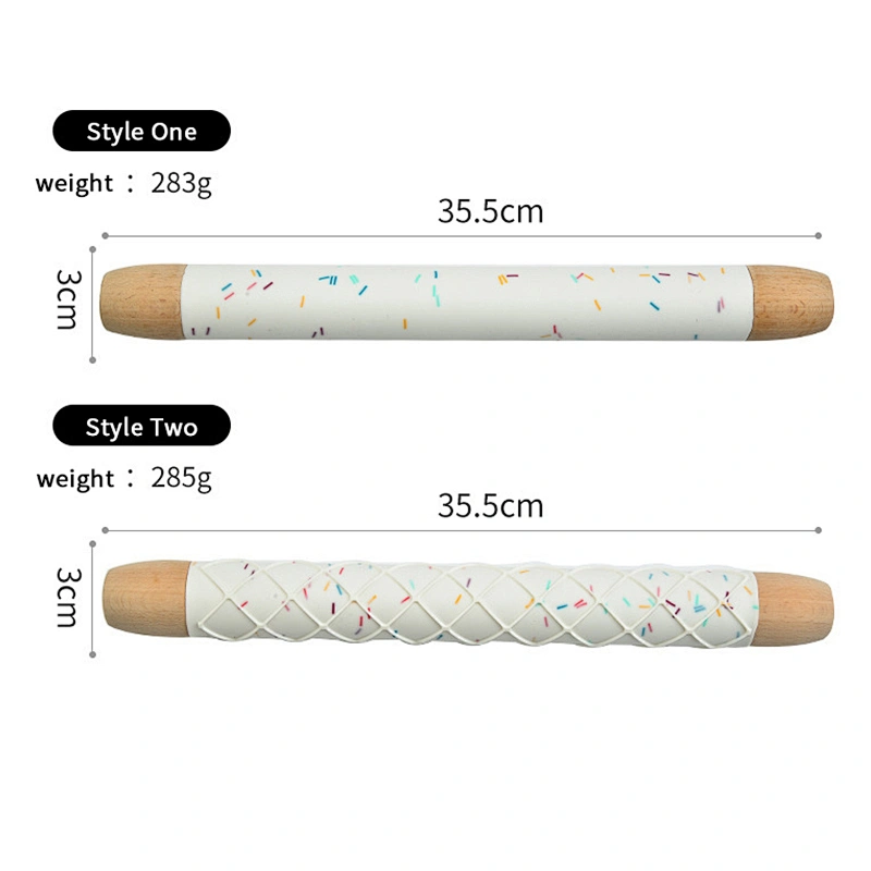 Factory Selling Non Stick Baking Fondant Mini Pizza Dough Roller Baking Utensils Silicone Rolling Pin Professional Rolling Pin