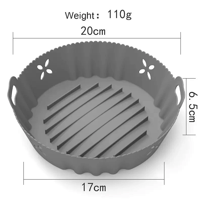 3pcs New Foldable High-temperature Resistant Air Fryer Silicone Pot Round Silicone Reusable Air Fryer Liners Bundle Accessories