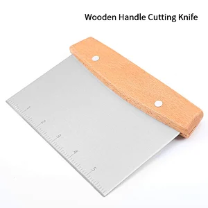 Dough Scraper Cake Scraper Bread Cutter Food Grade Dough Cutter Baking Tools Stainless Steel Dough Cutter With Measurement