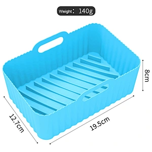 140g Air Fryer Silicone Pots Reusable Silicone Air Fryer Liners Food Safe Non Stick Air Fryer Basket Accessories