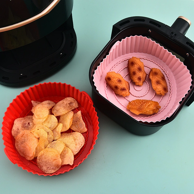 133g Air Fryer Liners Silicone Reusable Silicon Air Fryer Basket Baking Tools Round Cake Silicone Air Fryer Liner