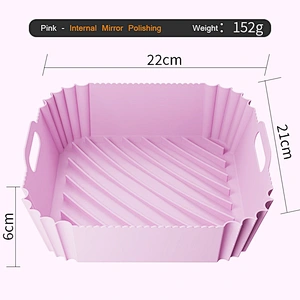 152g Customized color Non-stick Easy to clean Silicone Air Fryer Accessories Basket Silicone Air Fryer Liners