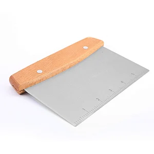 Dough Scraper Cake Scraper Bread Cutter Food Grade Dough Cutter Baking Tools Stainless Steel Dough Cutter With Measurement