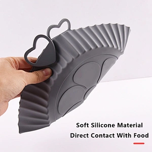 80g Amazon Hot Selling Air Fryer Silicone Pot Reusable Air Fryer Liners baking accessories Silicone Air Fryer Inner Liner Pot