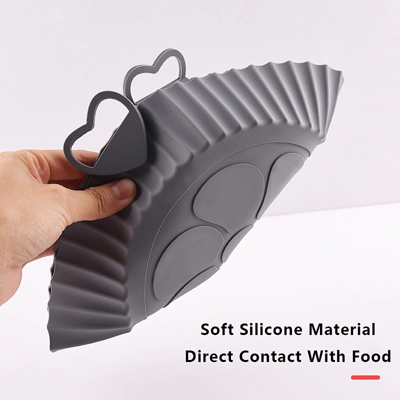 80g Amazon Hot Selling Air Fryer Silicone Pot Reusable Air Fryer Liners baking accessories Silicone Air Fryer Inner Liner Pot