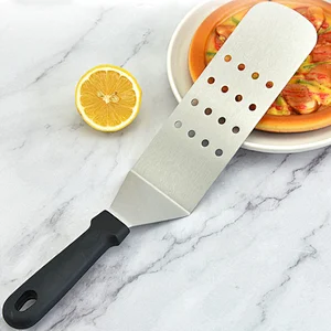 Stainless Steel Bbq Grill Spatula Turner Scraper For Flat Top Grill Camping Cooking Barbeque Accessories Slotted Turner