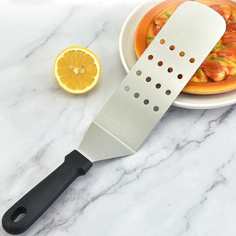 Stainless Steel Bbq Grill Spatula Turner Scraper For Flat Top Grill Camping Cooking Barbeque Accessories Slotted Turner