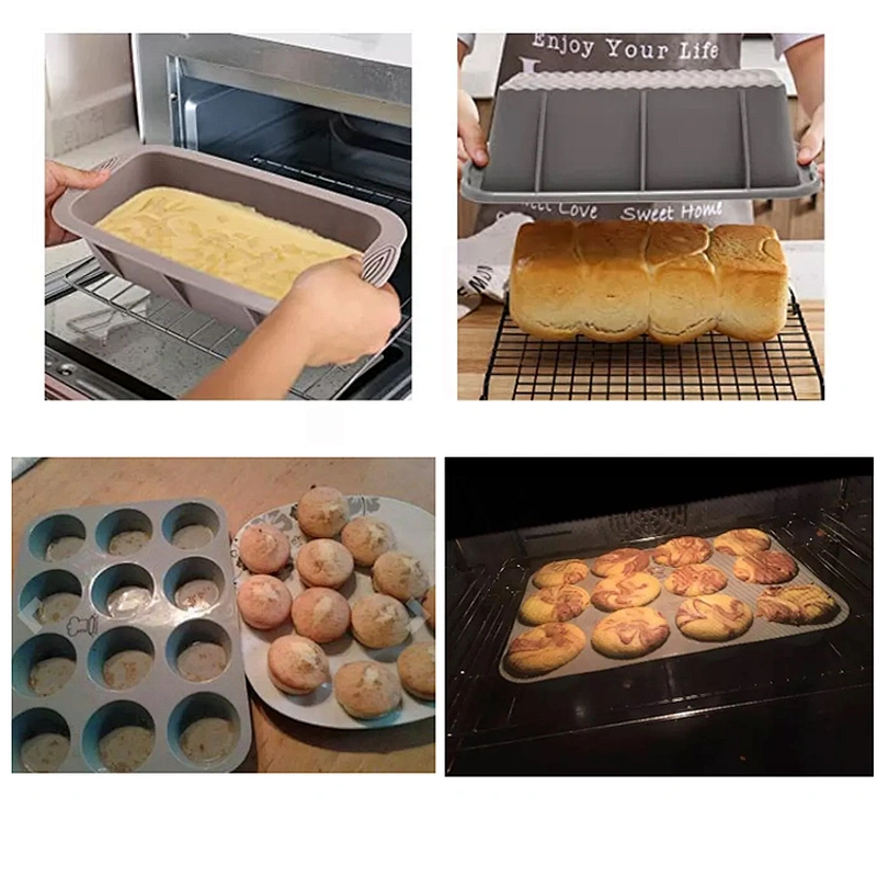kitchen accessories set Non stick reusable bread baking pan Round Silicon Cake Mold Bakeware home gadgets silicone loaf mold