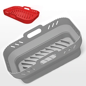 Foldable High-temperature Resistant Silicone Air Fryer Pot Baking Tools Round Silicone Reusable Air Fryer Liner For Air Fryer