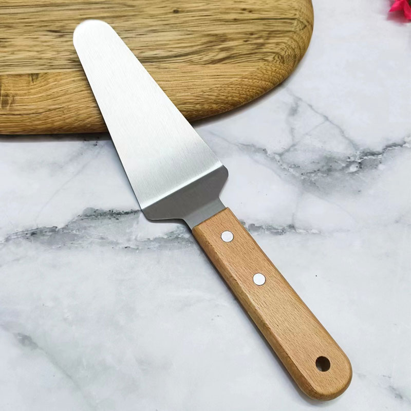 Hot Sale Stainless Steel Triangular Pizza Server Kitchen Tool Pizza Cutting Knife Cake Spatula Cheese Shovel Pizza Cake Turner