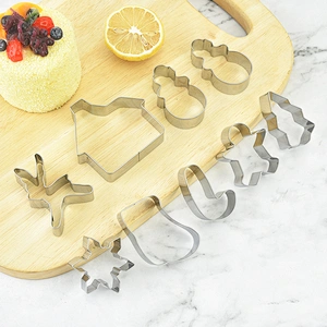 DIY Dessert Pastry Decoration Baking Tools Xmas Theme Biscuit Moulds bakeware set Christmas Stainless Steel Cookie Mold Custom