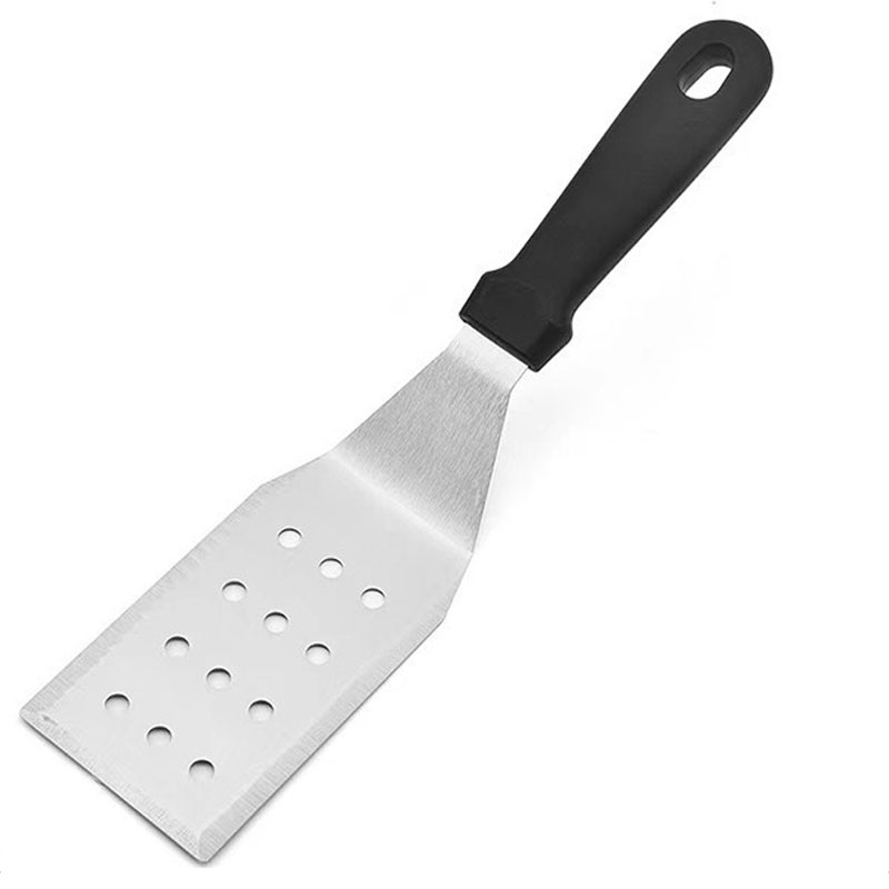Metal Griddle Spatula BBQ Tools Slotted Spatula Turner BBQ Grill  Stainless Steel Spatula with Round Holes