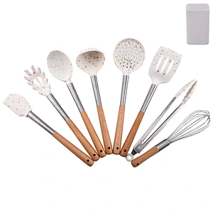 BEST SELLER KITCHEN ACCESSORIES KITCHEN WARES SET COOKING UTENSIL BAKING TOOLS SILICONE UTENSILS SET WITH STAINLESS STEEL HANDLE