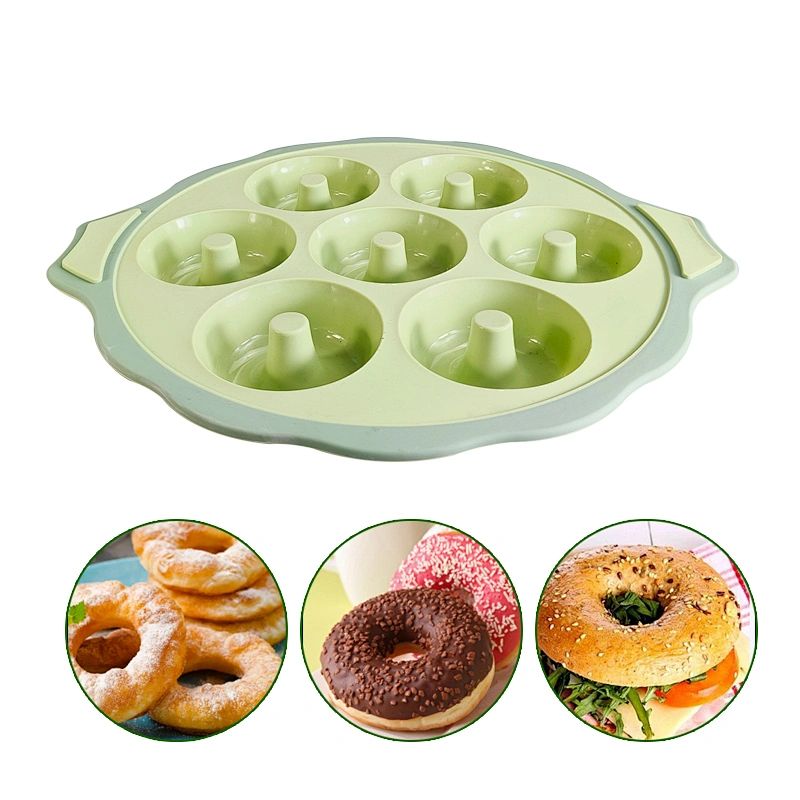 7-Cavity Silicone Cake Molds Mousse Cake Bakeware Baking Utensils Tool Chocolate Mold Silicone Donut Baking Pan Mold Tray