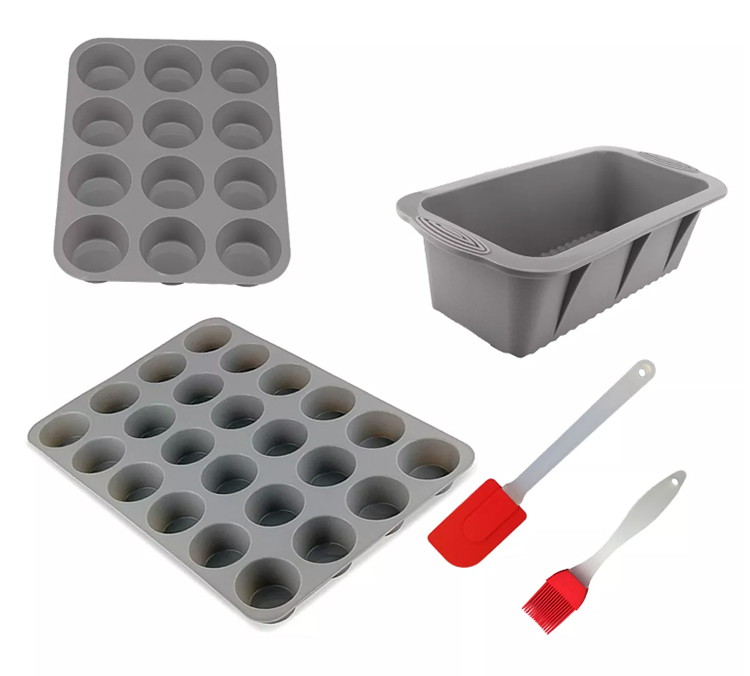 kitchen accessories set Non stick reusable bread baking pan Round Silicon Cake Mold Bakeware home gadgets silicone loaf mold
