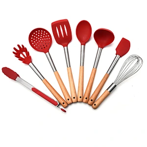 BEST SELLER KITCHEN ACCESSORIES KITCHEN WARES SET COOKING UTENSIL BAKING TOOLS SILICONE UTENSILS SET WITH STAINLESS STEEL HANDLE
