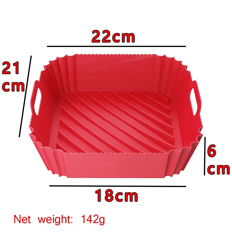 142g Reusable Silicone Air Fryer Liners Easy Cleaning Silicone Air Fryer Basket Collapsible Silicone Air Fryer Liners Foldable