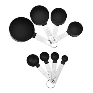 8pcs Measuring Cup And Digital Measuring Spoon Set With stainless steel Handle Convenient And Practical Kitchen Measuring Tool