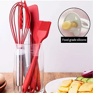 5 Pcs Kitchen Utensil Set Home And Kitchen Cooking Accessories Heat Resistant Silicone Kitchen Utensils Cooking Spatula Set