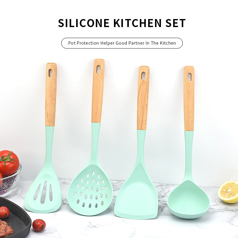 4PCS HOUSE UTENSILS KITCHEN COOKING UTENSILS SETS SILICONE KITCHEN COOKING TOOLS SET KITCHEN GADGETS KITCHENWARE UTENSILS SET