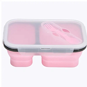 Bento Lunch Box 2 Compartment Durable food storage container collapsible lunch box containers