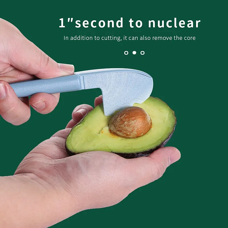 Kitchen Gadgets fruit corer slicer peeler knife Plastic Avocado Multi function Fruit Cutter Knife Corer Avocado Slicer