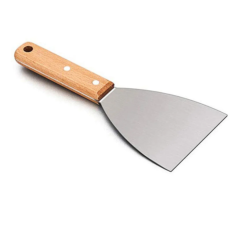 Hot Selling Products 2023 Stainless Steel Griddle Spatula Steak Scraper Bbq Tools Grill Spatula Turner For Bbq Grills