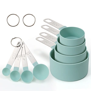 8pcs Measuring Cup And Digital Measuring Spoon Set With stainless steel Handle Convenient And Practical Kitchen Measuring Tool