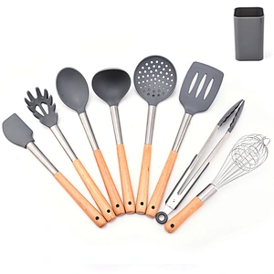 BEST SELLER KITCHEN ACCESSORIES KITCHEN WARES SET COOKING UTENSIL BAKING TOOLS SILICONE UTENSILS SET WITH STAINLESS STEEL HANDLE