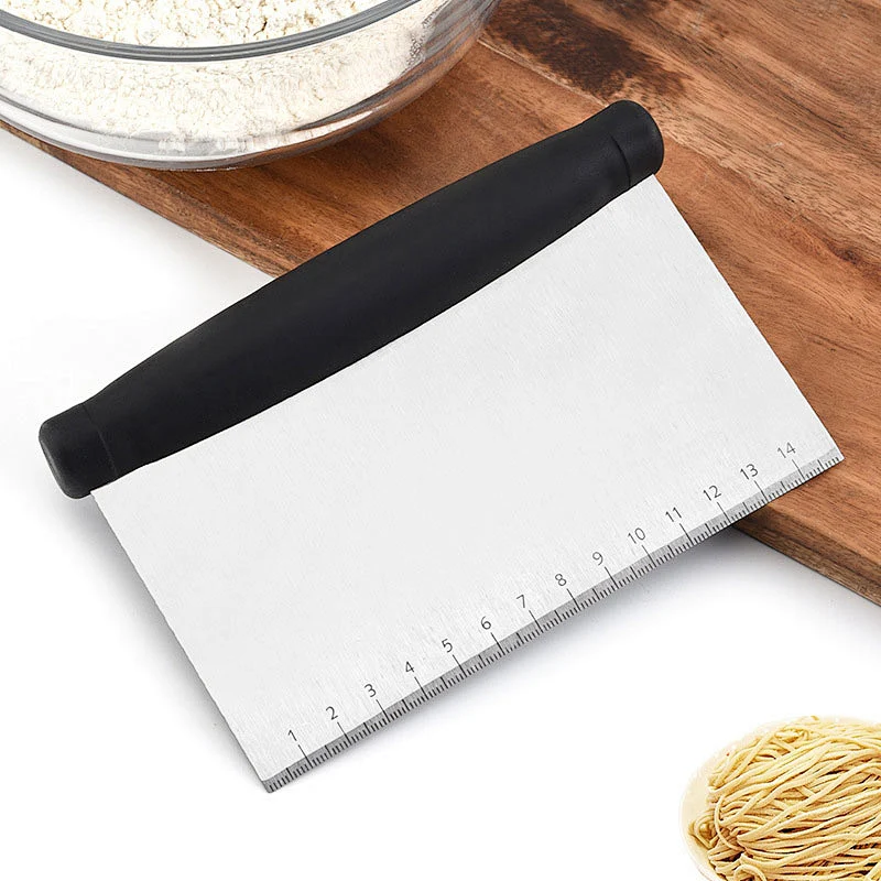 Hot sale Flour Chopper Dough Pastry Scraper Baking Tools Cake Pizza Spatule Multipurpose stainless steel dough scraper