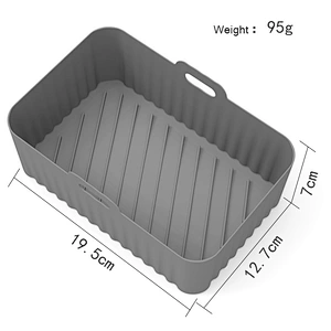95g Food Grade Air Fryer Reusable Square Air Fryer Liner Liners Accessories Reusable Silicone Air Fryer Pot