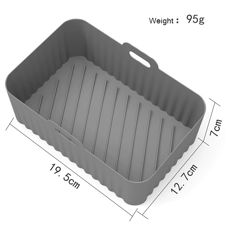 95g Food Grade Air Fryer Reusable Square Air Fryer Liner Liners Accessories Reusable Silicone Air Fryer Pot