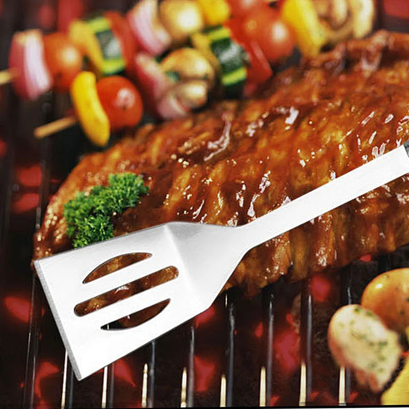 Stainless Steel Cooking Barbecue Shovel Bbq Accessories Outdoor Barbecue Camping Bbq Shovel Kitchen Cooking Bbq Spatula