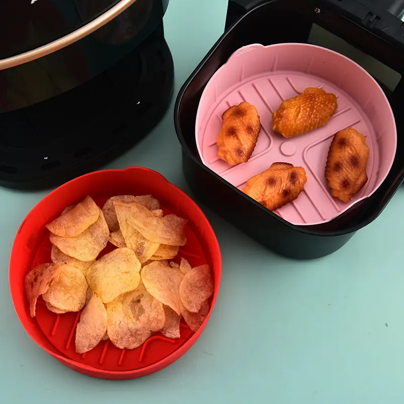 259g Foldable air fryer silicone liner Oven Baking Basket kitchen bakeware set No Stick air fryer liners silicone
