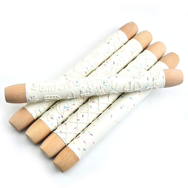 Factory Selling Non Stick Baking Fondant Mini Pizza Dough Roller Baking Utensils Silicone Rolling Pin Professional Rolling Pin