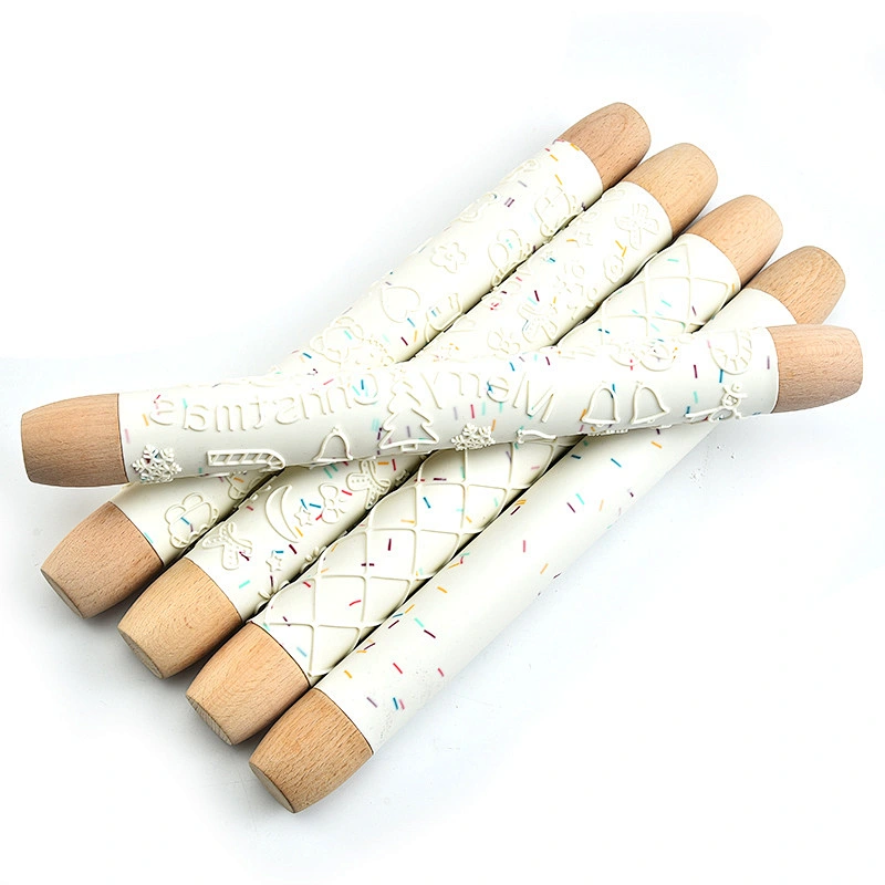 Factory Selling Non Stick Baking Fondant Mini Pizza Dough Roller Baking Utensils Silicone Rolling Pin Professional Rolling Pin