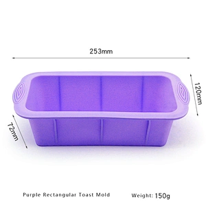 Wholesale Silicone Cake Mold Rectangular Non-stick Silicone Bread Pan Toast Bread Mold Baking Ware Bakeware Baking Tools Moldes