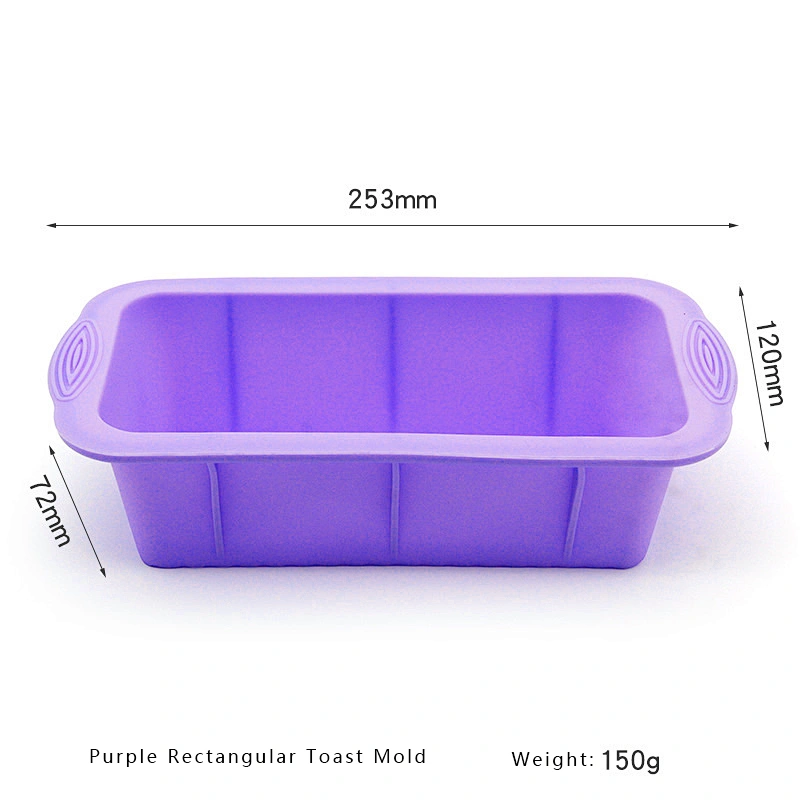 Wholesale Silicone Cake Mold Rectangular Non-stick Silicone Bread Pan Toast Bread Mold Baking Ware Bakeware Baking Tools Moldes
