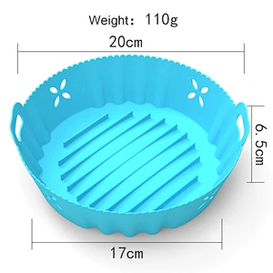 110g Reusable Air Fryer Liners Non Stick Silicone Food Safe Silicone Air Fryer Basket Accessories Air Fryer Silicone Pot