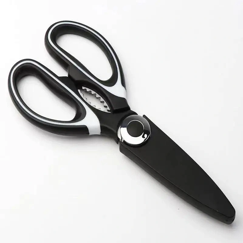 Multifunction black color stainless steel Kitchen Scissors