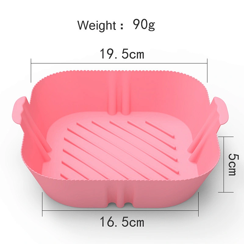 3pcs Reusable Air Fryer Silicone Pot Basket Liner Baking Mould Sets Food Safe Air Fryer Silicone Baking Tray Mats For Air Fryer