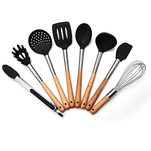 BEST SELLER KITCHEN ACCESSORIES KITCHEN WARES SET COOKING UTENSIL BAKING TOOLS SILICONE UTENSILS SET WITH STAINLESS STEEL HANDLE