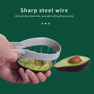 Kitchen Gadgets fruit corer slicer peeler knife Plastic Avocado Multi function Fruit Cutter Knife Corer Avocado Slicer