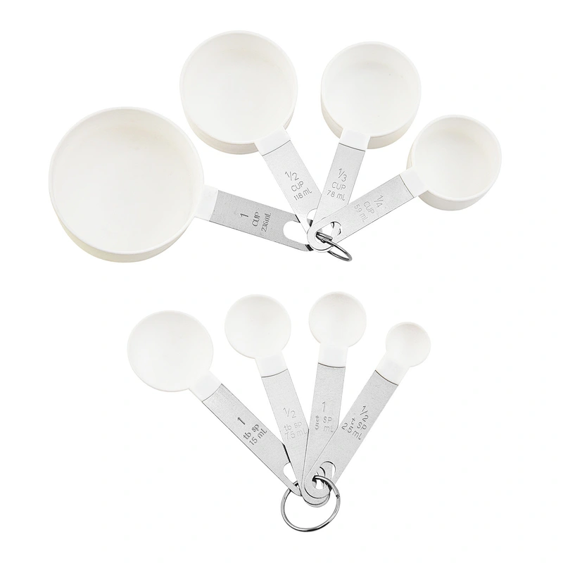 8pcs Measuring Cup And Digital Measuring Spoon Set With stainless steel Handle Convenient And Practical Kitchen Measuring Tool