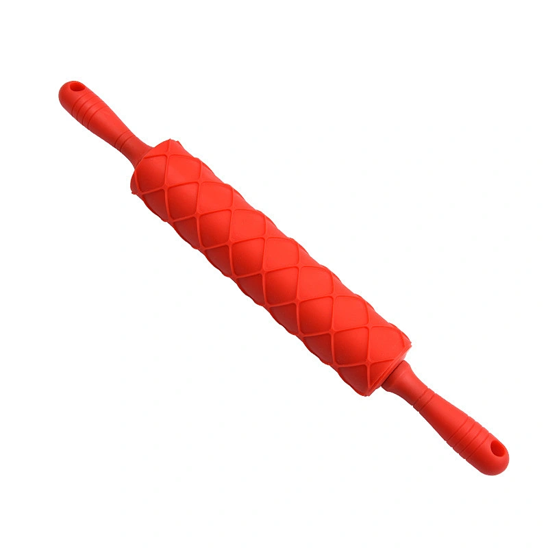 10 Inch Plastic Embossed Rolling Pin Embossing Fondant Rolling Pins Baking Tools Pie Crust Cookie Pastry Icing Clay Dough
