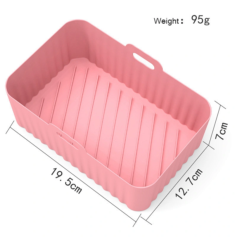 3pcs Reusable Air Fryer Silicone Pot Basket Liner Baking Mould Sets Food Safe Air Fryer Silicone Baking Tray Mats For Air Fryer