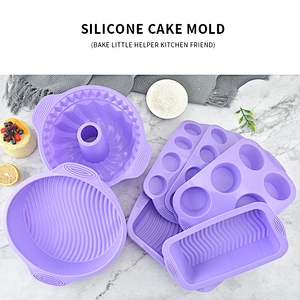 HOME GADGETS NON STICK BAKING MOLD SILICONE CAKE PAN LOAF PAN KITCHEN ACCESSORIES SET BAKING MAT SILICONE MOLD BAKING SET