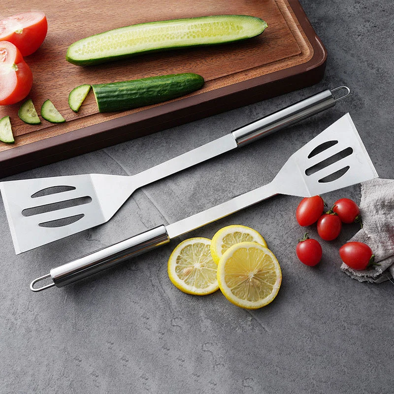 Stainless Steel Cooking Barbecue Shovel Bbq Accessories Outdoor Barbecue Camping Bbq Shovel Kitchen Cooking Bbq Spatula