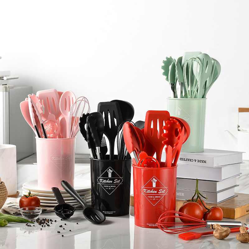 10 pieces Silicone Kitchen Accessories Cooking Tools Non-stick Pan Cocina Silicone Kitchen Utensils set